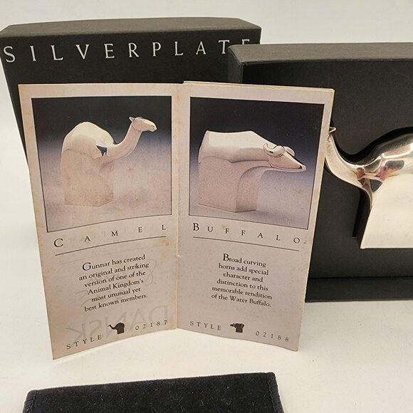 Vintage Dansk Silverplate Camel Figurine Gunnar Cyren Holiday Decor Paperweight - Picture 6 of 8